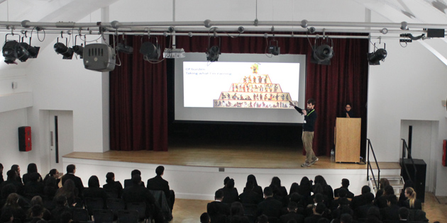  Philip Day rapping to Year 11