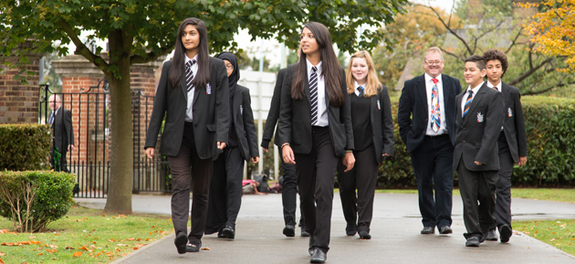  Students with Headteacher Mr Ward 