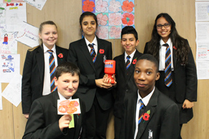  Year 8 and their Remembrance display