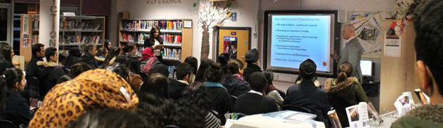  Talk by Mr Evans & Zahra in the LRC