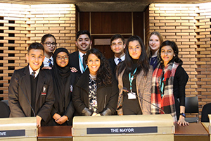  Youth Speaks competitors in the Council Chamber